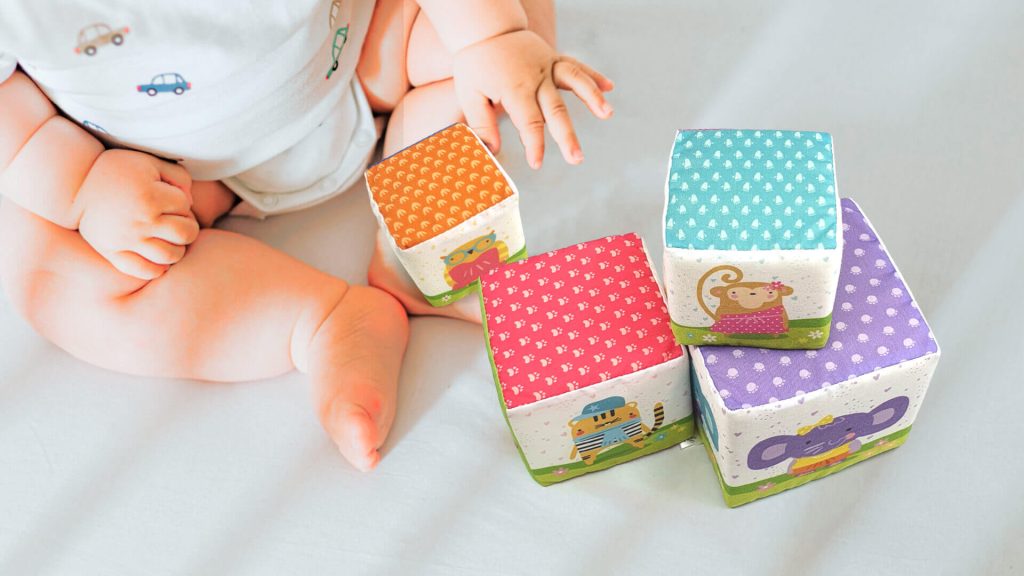 cubos para apilar de tela para bebés